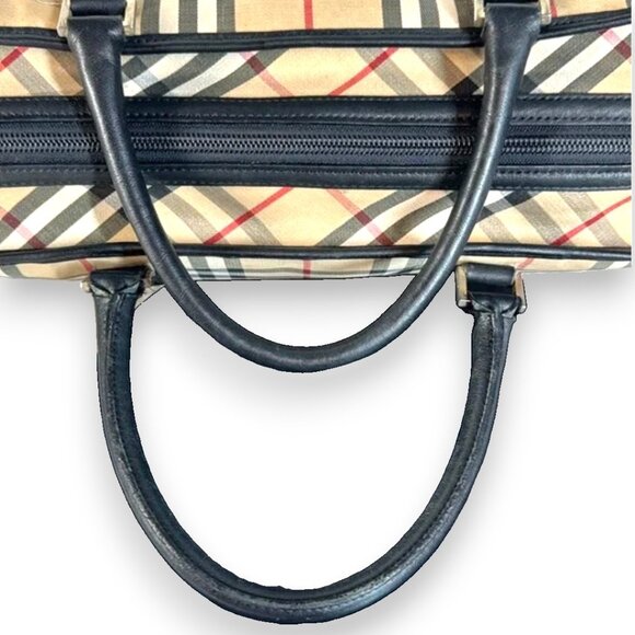 Burberry Vintage Blue Label Nova Check Boston Handbag Satchel with COA - Picture 16 of 16